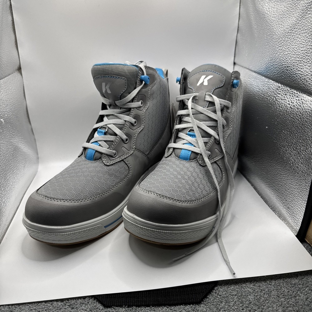 Korkers Salt Sneaker Wading Boots Men's 13 Gray Blue FB9300 Hydrophobic Gri#1054